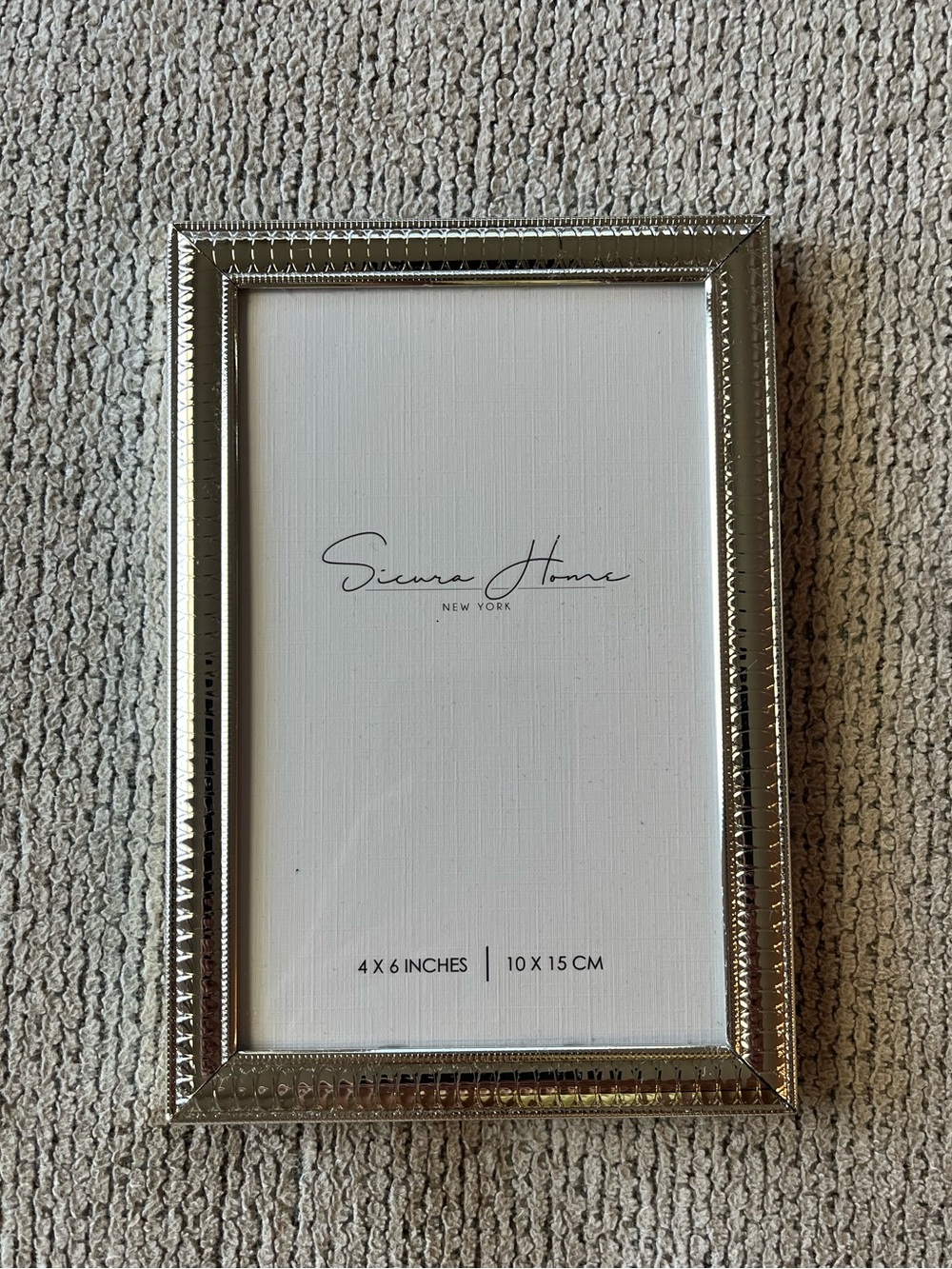 4x6 silver plated metal picture frame
